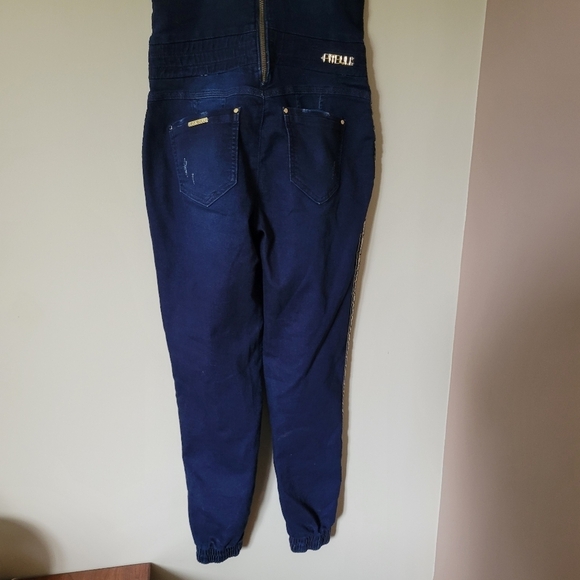 Pitbull Jeans Women's Denim Jumpsuit Brazilian Butt Lifter Size 6 - Picture 10 of 11